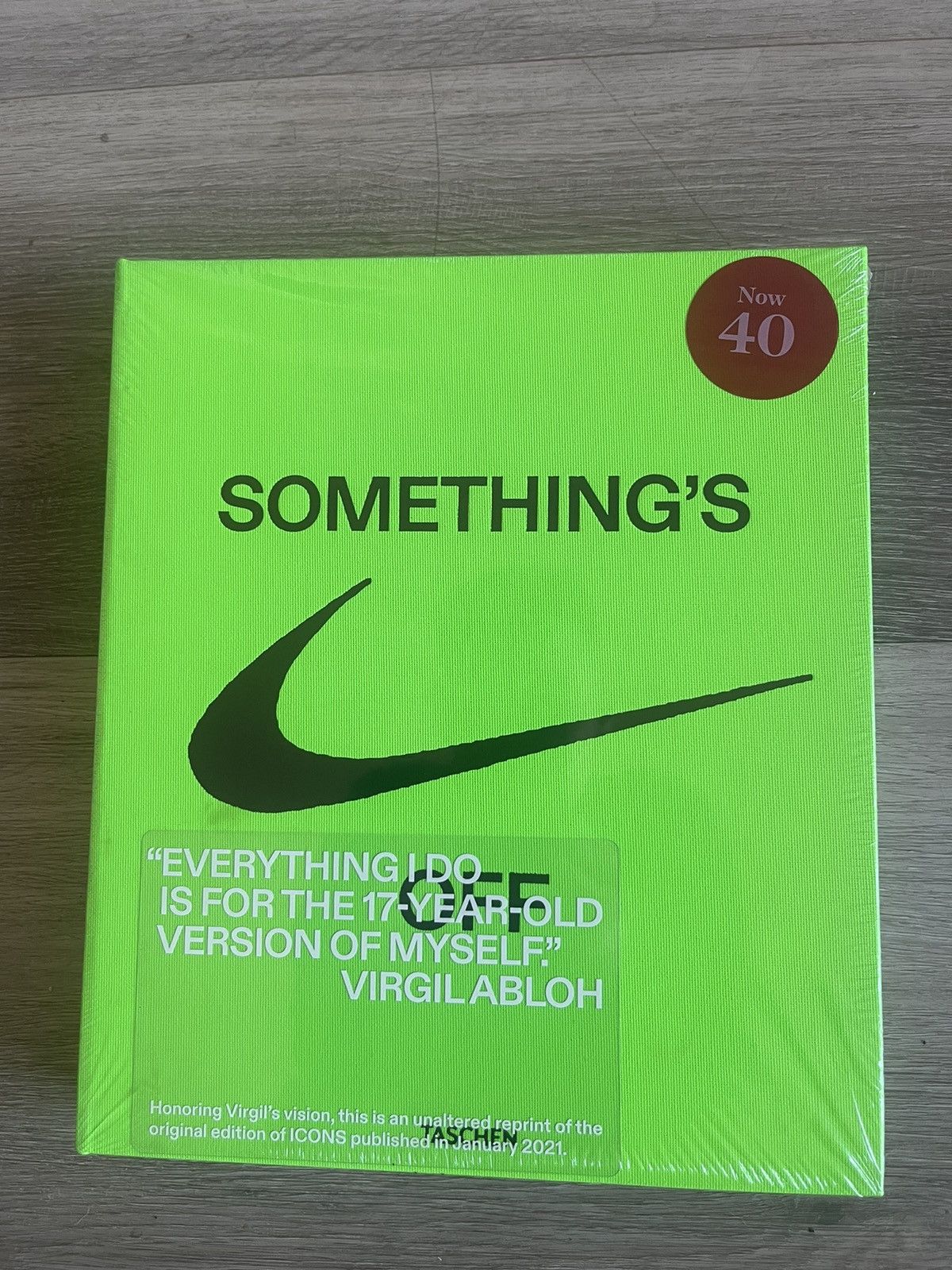 Virgil hotsell Abloh Nike ICONS Book “Something’s Off” Hardcover, Swiss binding