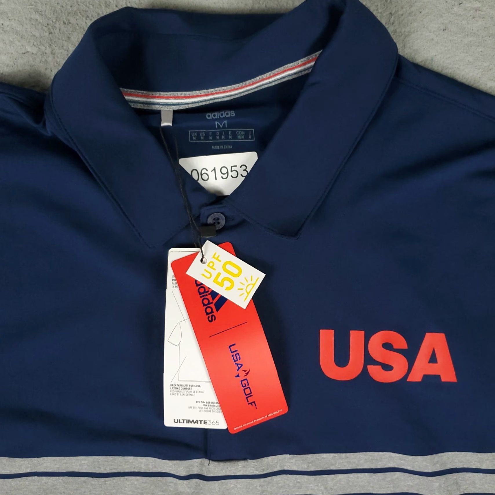Adidas Adidas Polo Shirt Mens M Blue Striped Golf Casual Short Sleeve Shirt Size US M / EU 48-50 / 2 - 2 Thumbnail