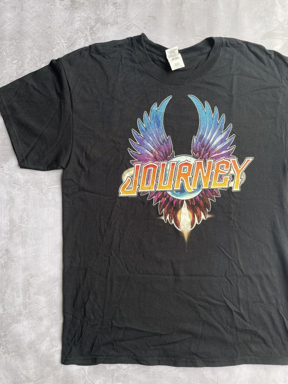 image of Band Tees x Rock T Shirt 2016-2017 Journey Tour in Black, Men's (Size Large)