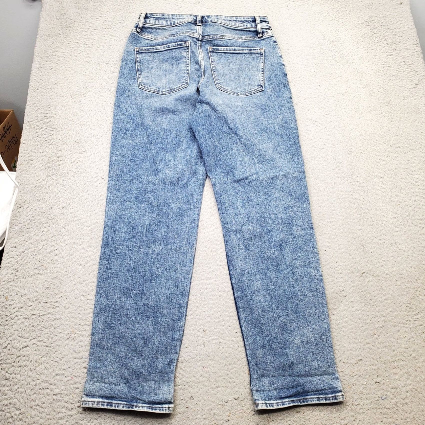 Express Express Boyfriend Jeans Womens 6L Blue Denim Mid Rise Distressed Button Fly Jeans Size 28" / US 6 / IT 42 - 2 Thumbnail