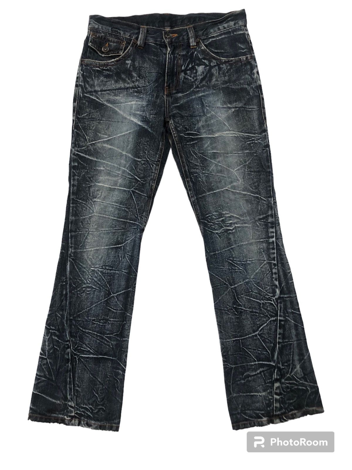 Hysteric Glamour × Japanese Brand RARE!! JAPANESE BRANDS NYLAUS FLARED FLASH JEANS Size US 32 / EU 48 - 1 Thumbnail