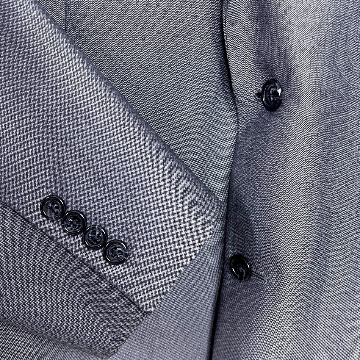 Jos. A. Bank Jos A Bank Wool Sharkskin Suit Gray Mens 43L Jacket 37L Size 42L - 4 Thumbnail