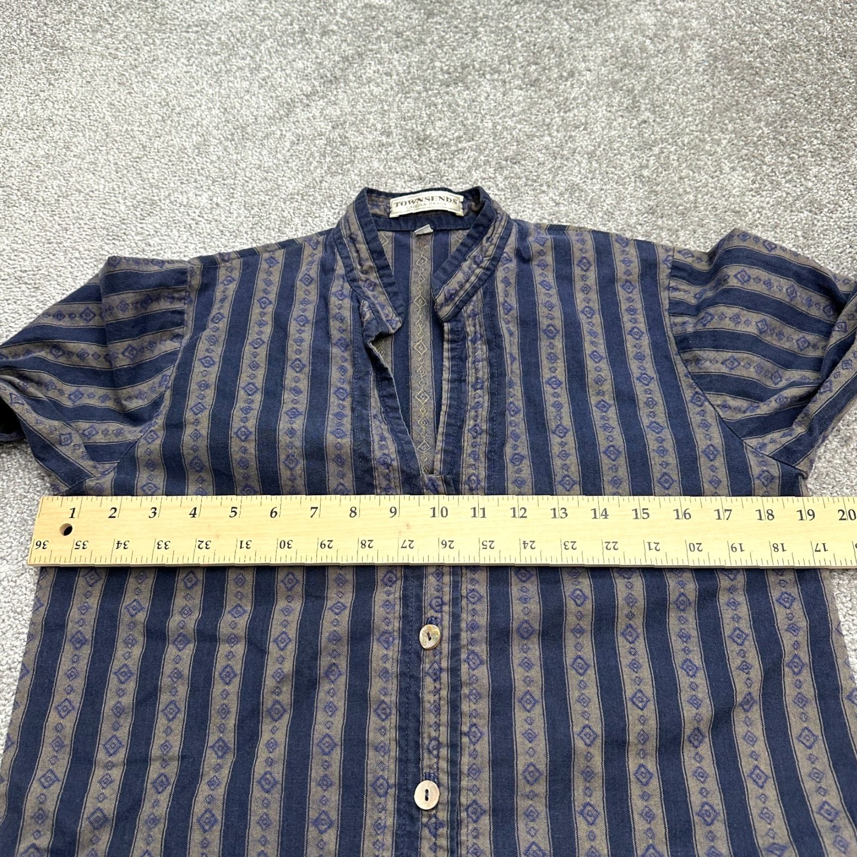 Vintage VINTAGE Townsend Button-Up Shirt Kimono Womens Small Blue Brown Striped Casual Size S / US 4 / IT 40 - 6 Thumbnail
