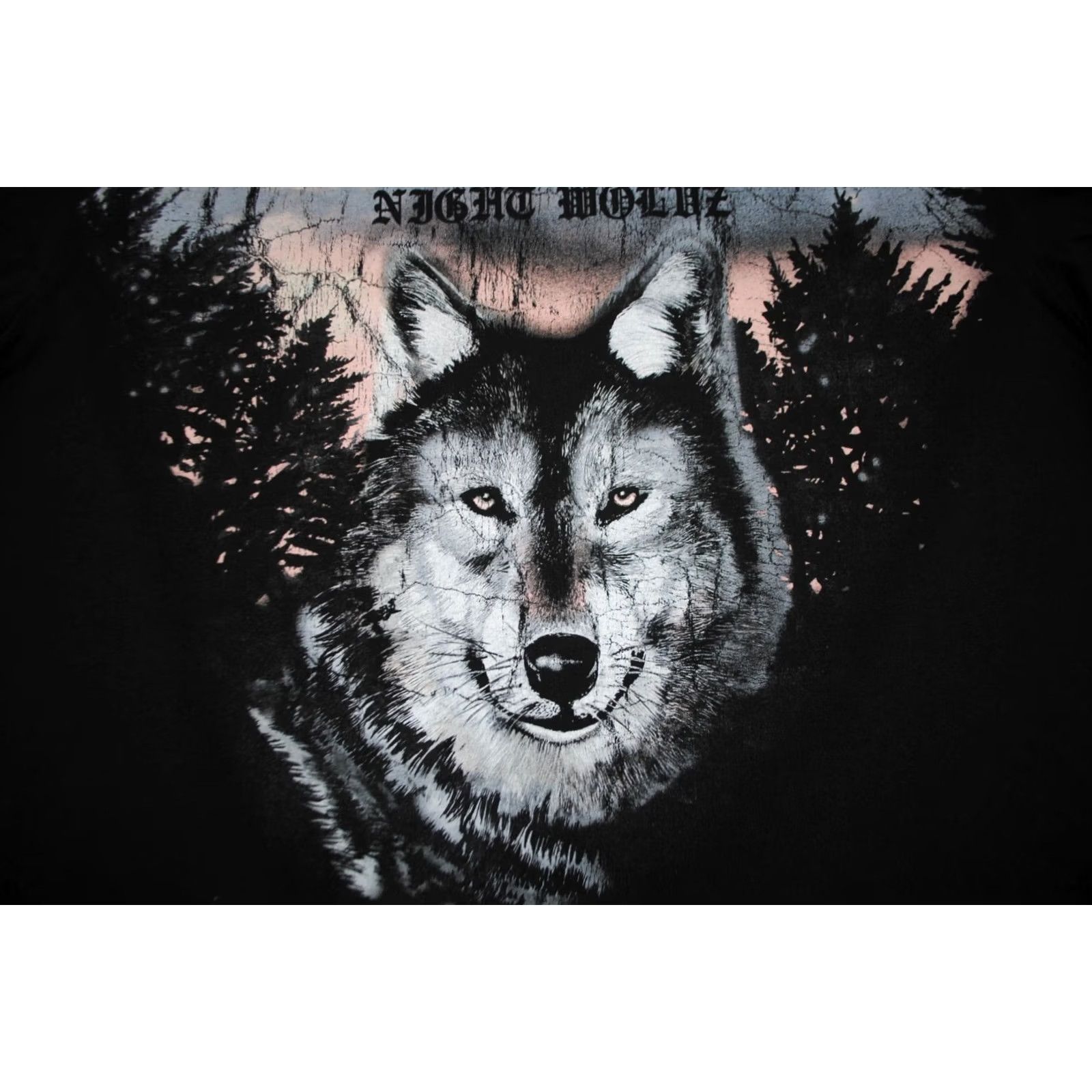 Allsaints AllSaints Men’s Black Gray Wolf Forest Print Crew T-Shirt Cotton Size Small Rare Size US S / EU 44-46 / 1 - 3 Thumbnail