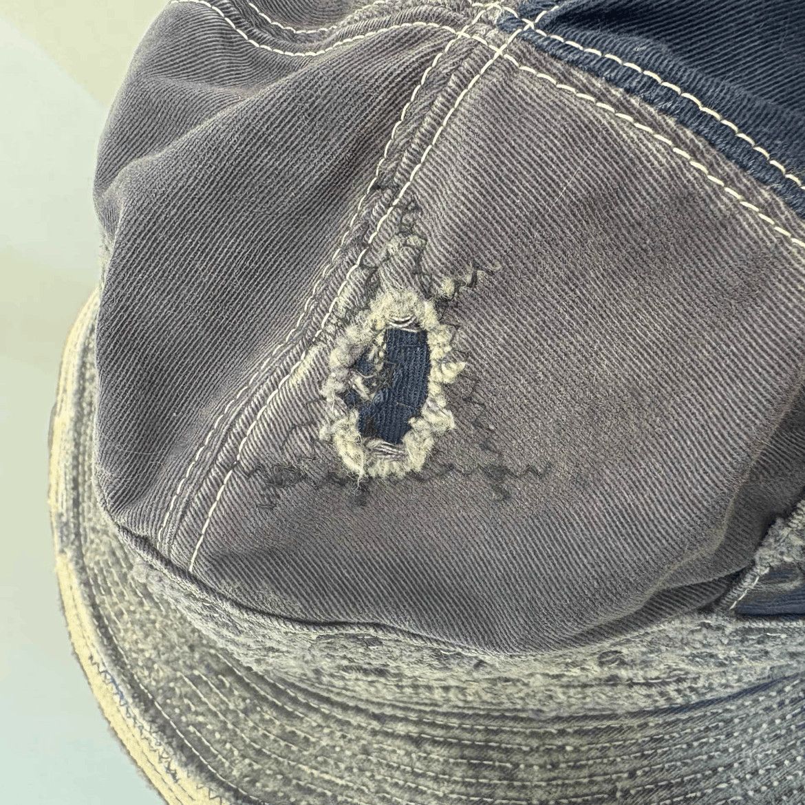 Kapital KAPITAL BROBRO Distressed Bucket Hat Size ONE SIZE - 6 Thumbnail