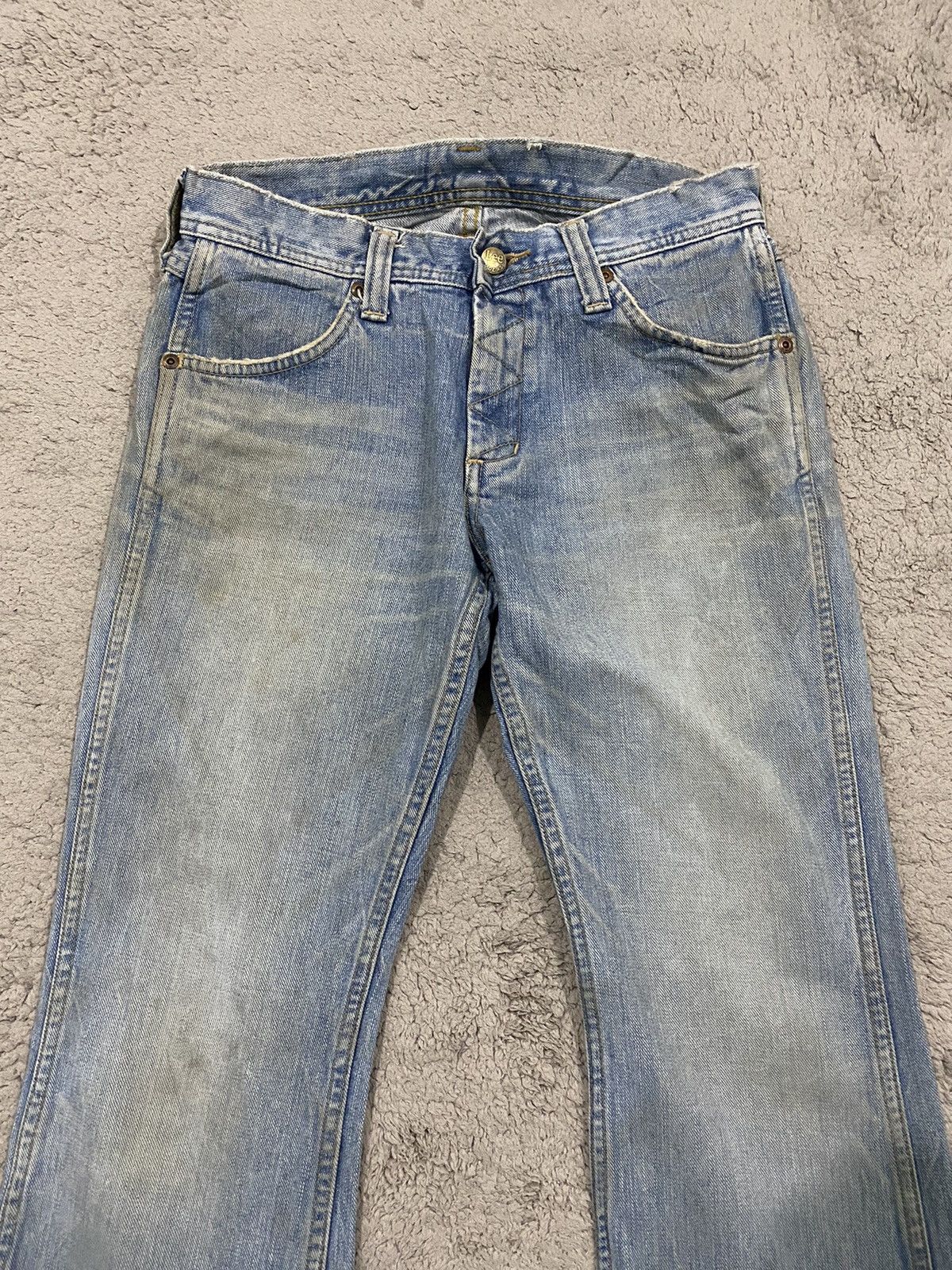 Lee Lee Riders Flare Button Vintage Size US 29 - 3 Thumbnail