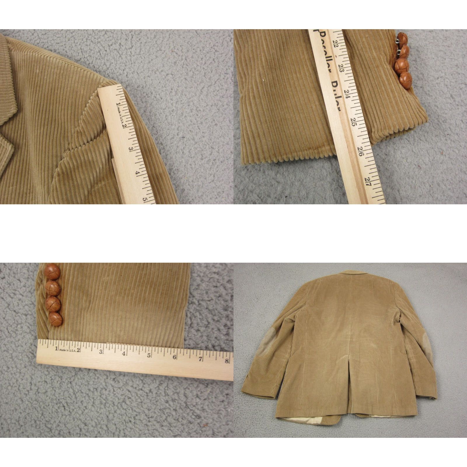 Lands' End VINTAGE Lands' End Blazer Jacket Mens 46L Corduroy Brown 90s Elbow Patch Button Front Fall Spring Pockets Casual Business Mens Size 46R - 9 Thumbnail