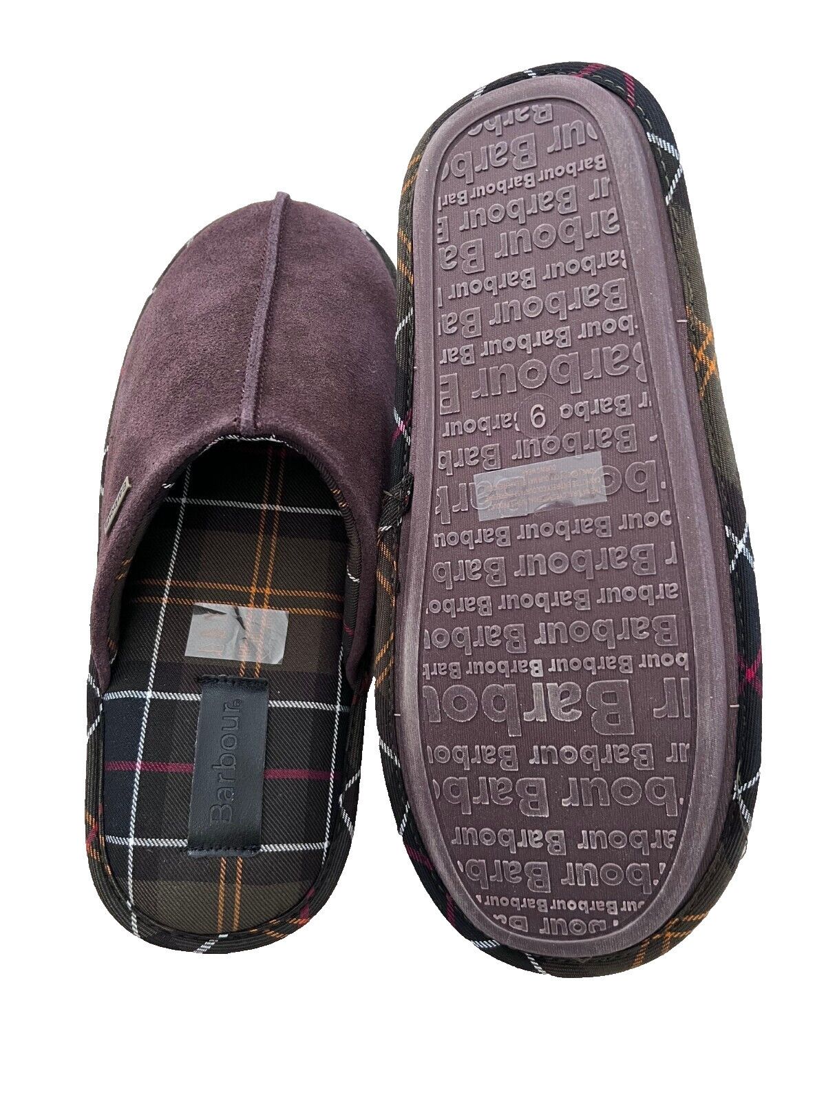 Barbour Barbour Brown Tartan Foley Suede Indoor Slippers ( 9 ) Size US 9 / EU 42 - 4 Thumbnail