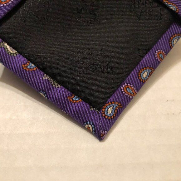 Jos. A. Bank jos.a.bank men's new purple 100%silk tie 3 3/4" X 59 1/2" Size ONE SIZE - 3 Thumbnail