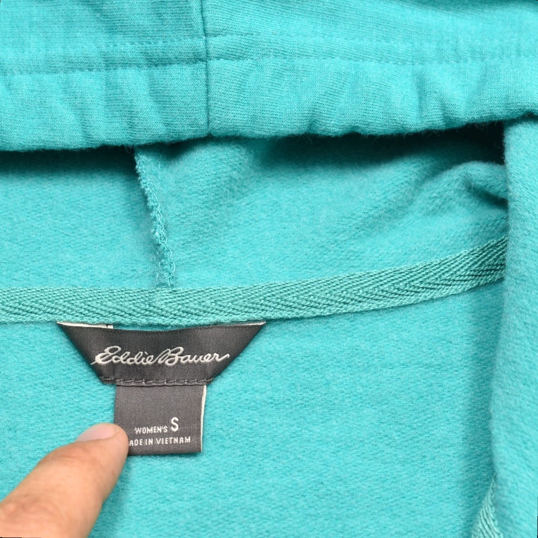 Eddie Bauer Eddie Bauer Women's Cotton Blend Green Full Zip Hooded Solid Basic Jacket S Size S / US 4 / IT 40 - 7 Thumbnail