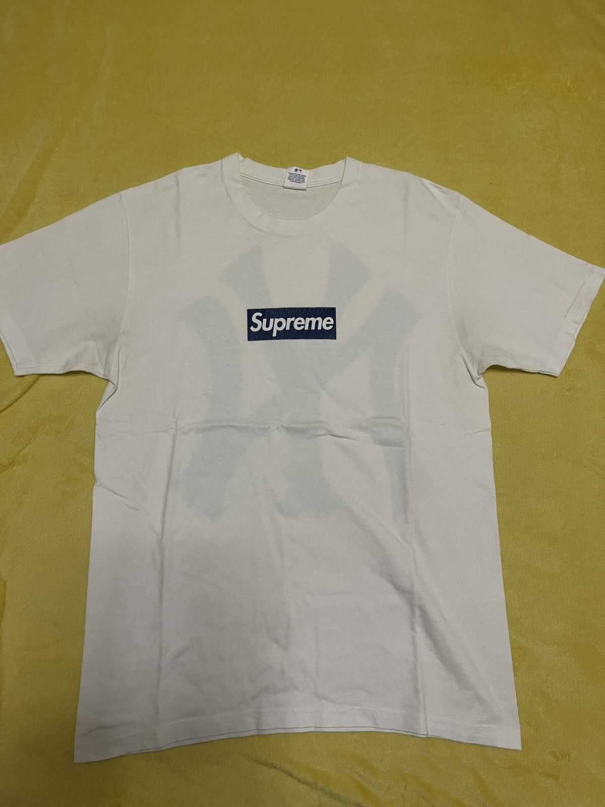 New York Yankees × Supreme Supreme Yankees Box Logo Tee | Grailed