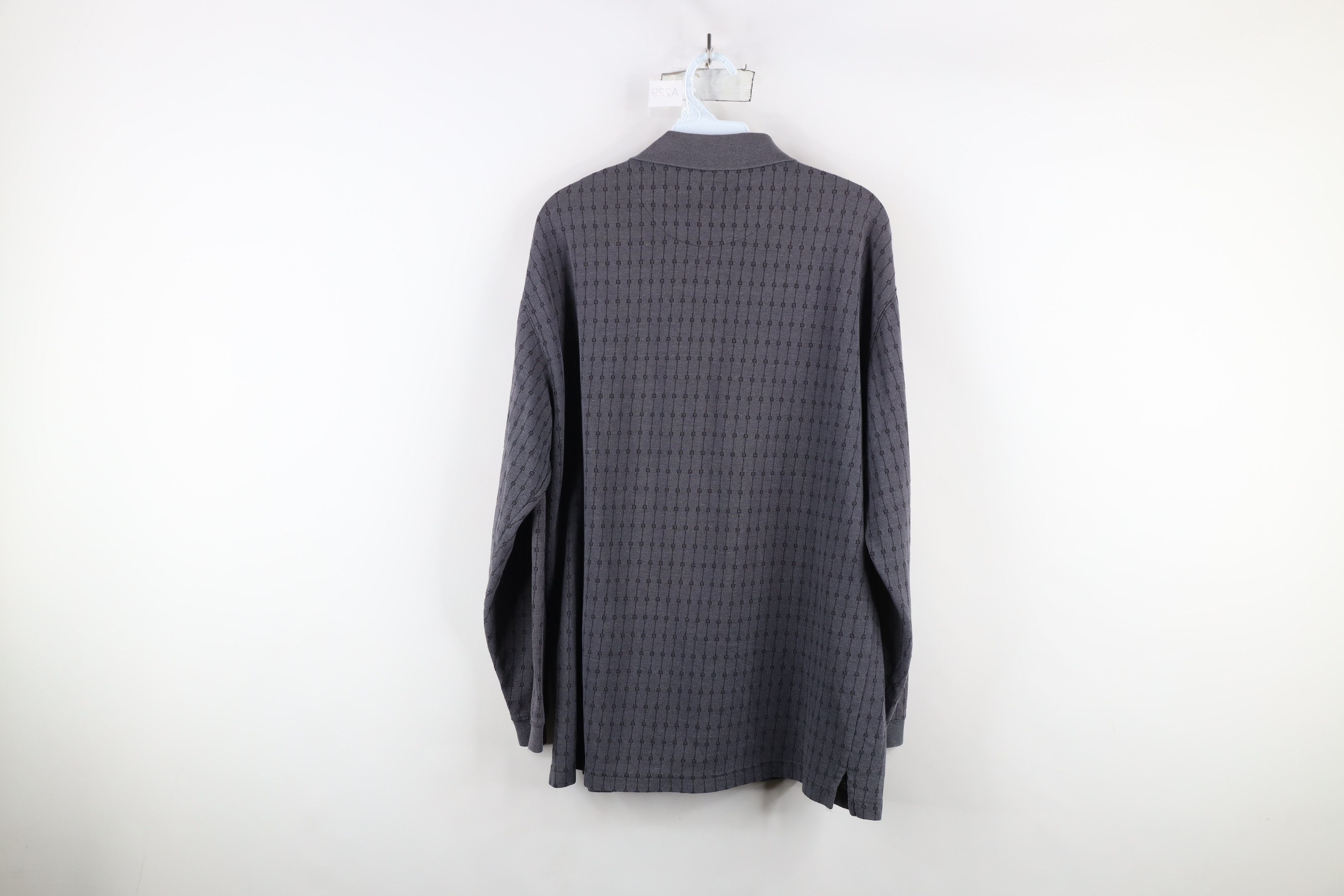 Vintage Vintage 90s Streetwear Geometric Knit Long Sleeve Rugby Polo Size US M / EU 48-50 / 2 - 10 Thumbnail