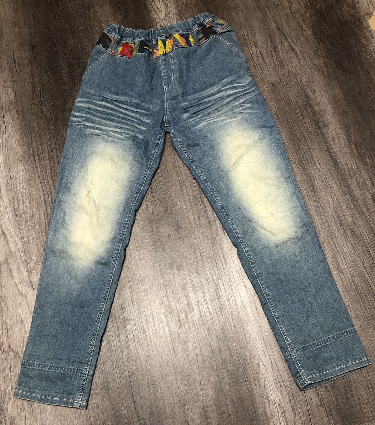Designer Vintage Kriff Mayer Sport Wear Jeans Patchwork Design Size 34" / US 12 / IT 48 - 6 Thumbnail