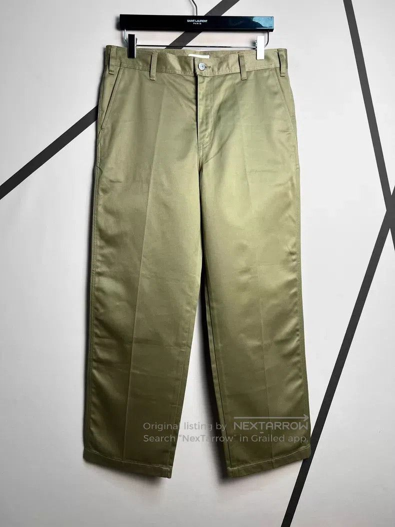 Celine CELINE Khaki Straight-Leg Casual Pants i Size US 32 / EU 48 - 1 Thumbnail