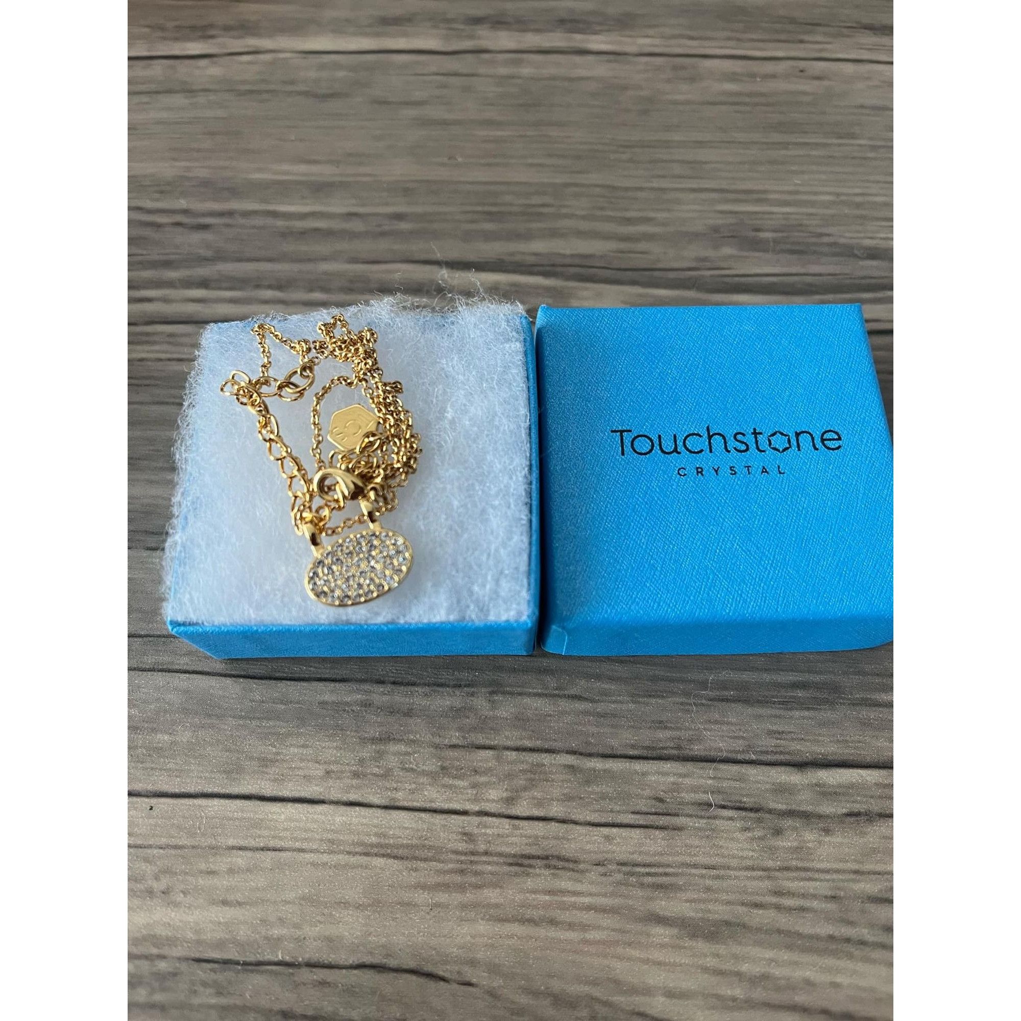 Other Touchstone Crystal by Swarovski Mini Disc Golden Touch Neckl Size ONE SIZE - 4 Thumbnail