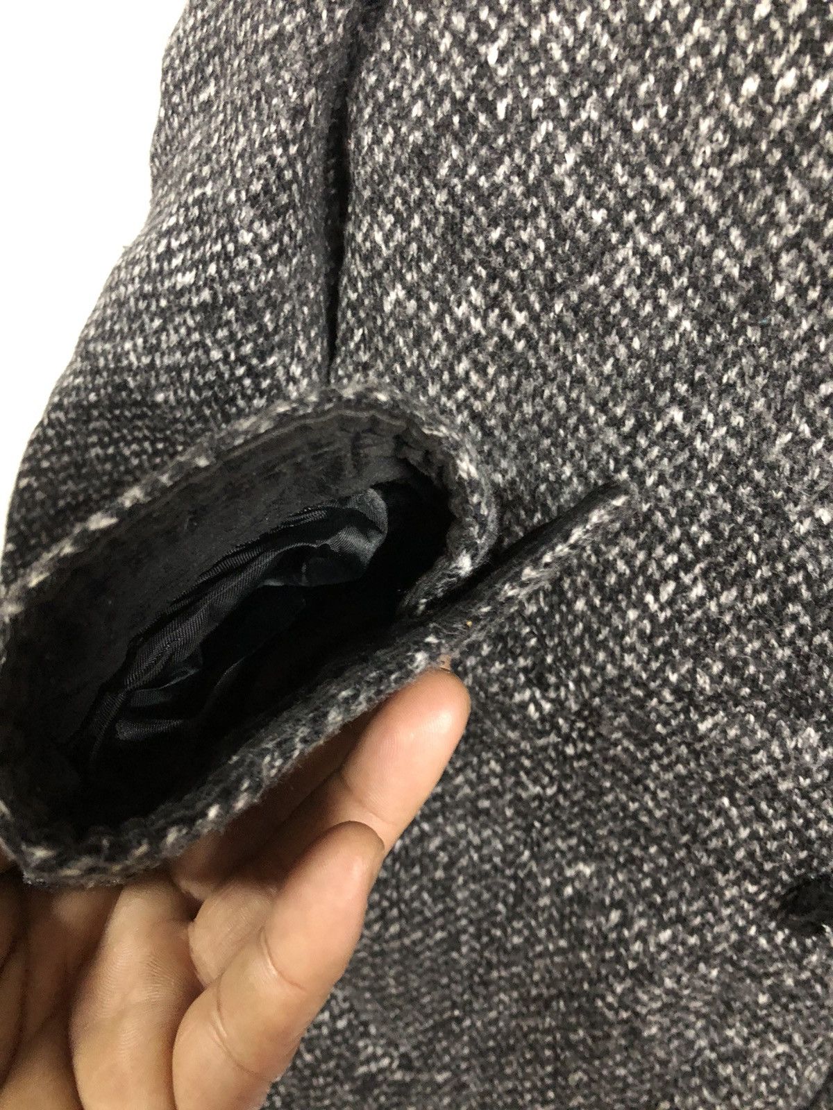 Designer × Japanese Brand × Takeo Kikuchi Vintage Y2K Takeo Kukichi Duffle Wool Hoodie JAPAN Size S / US 4 / IT 40 - 5 Thumbnail