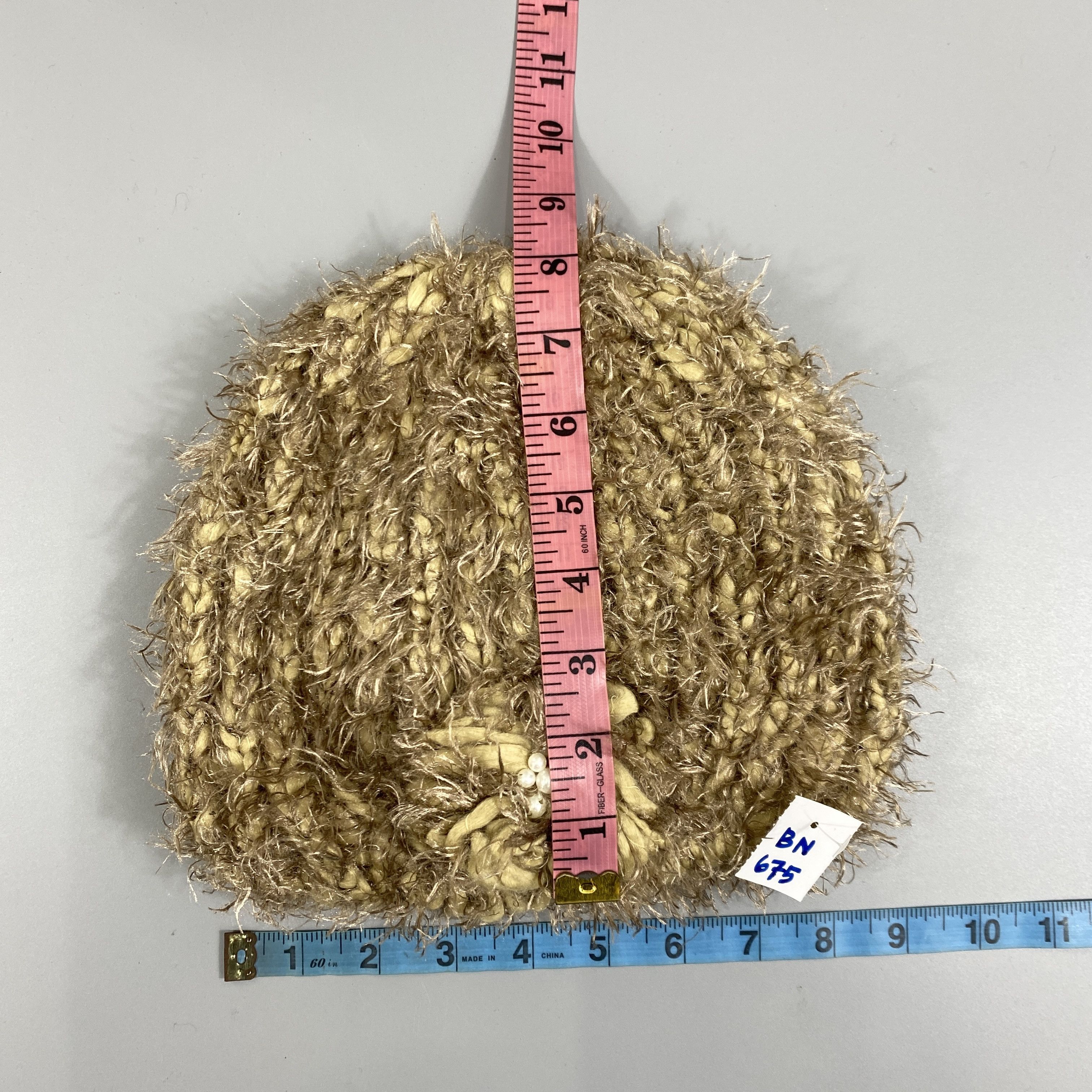 Japanese Brand Ribbon Brown Fur Beanie -BN675 Size ONE SIZE - 7 Thumbnail