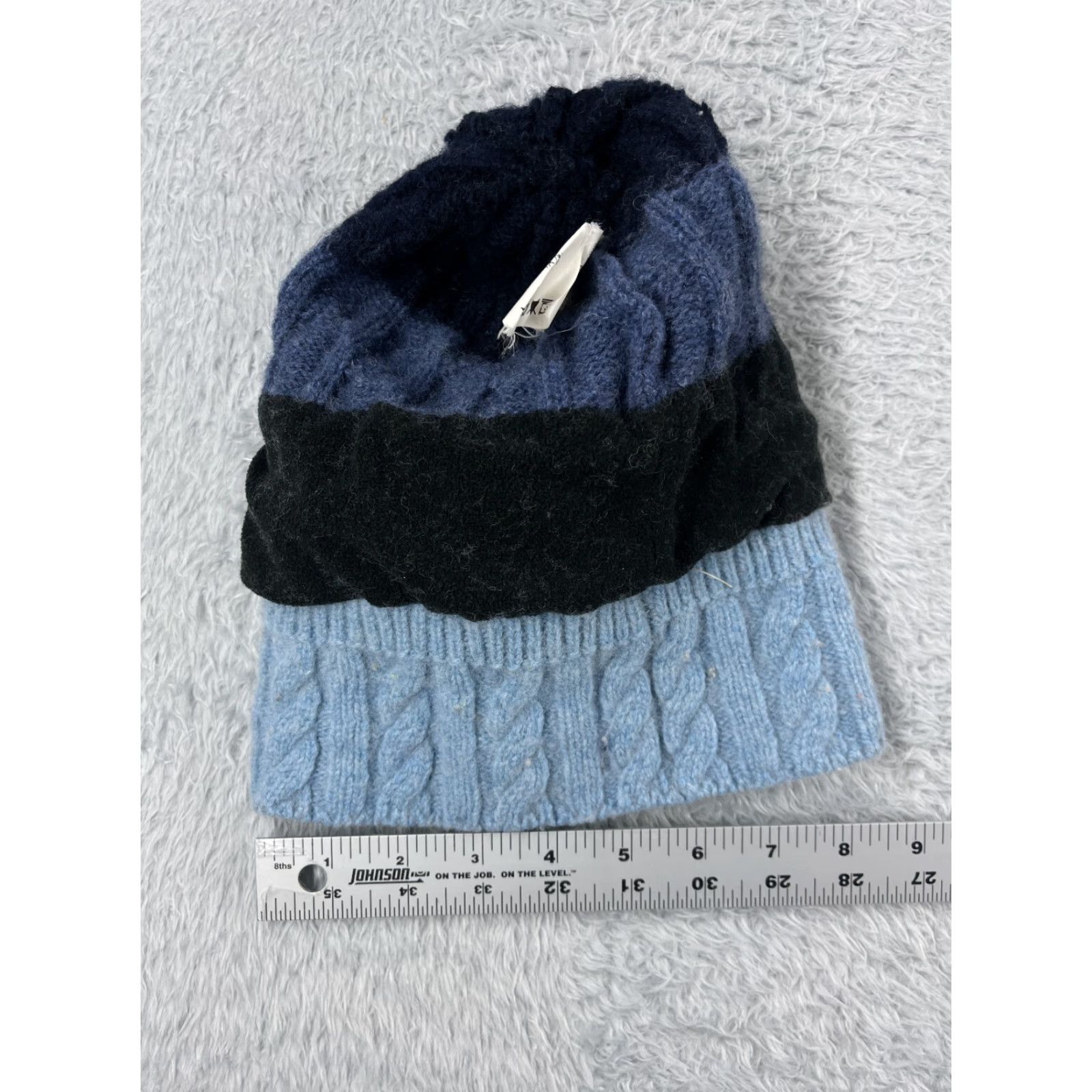 Patagonia Patagonia Beanie Womens One Size Blue Stripe Knit Wool Blend Camp Pom Hat/Cap, Beanie, Outdoor, Ski, Camp, Hiking, 90s? Size ONE SIZE - 7 Thumbnail