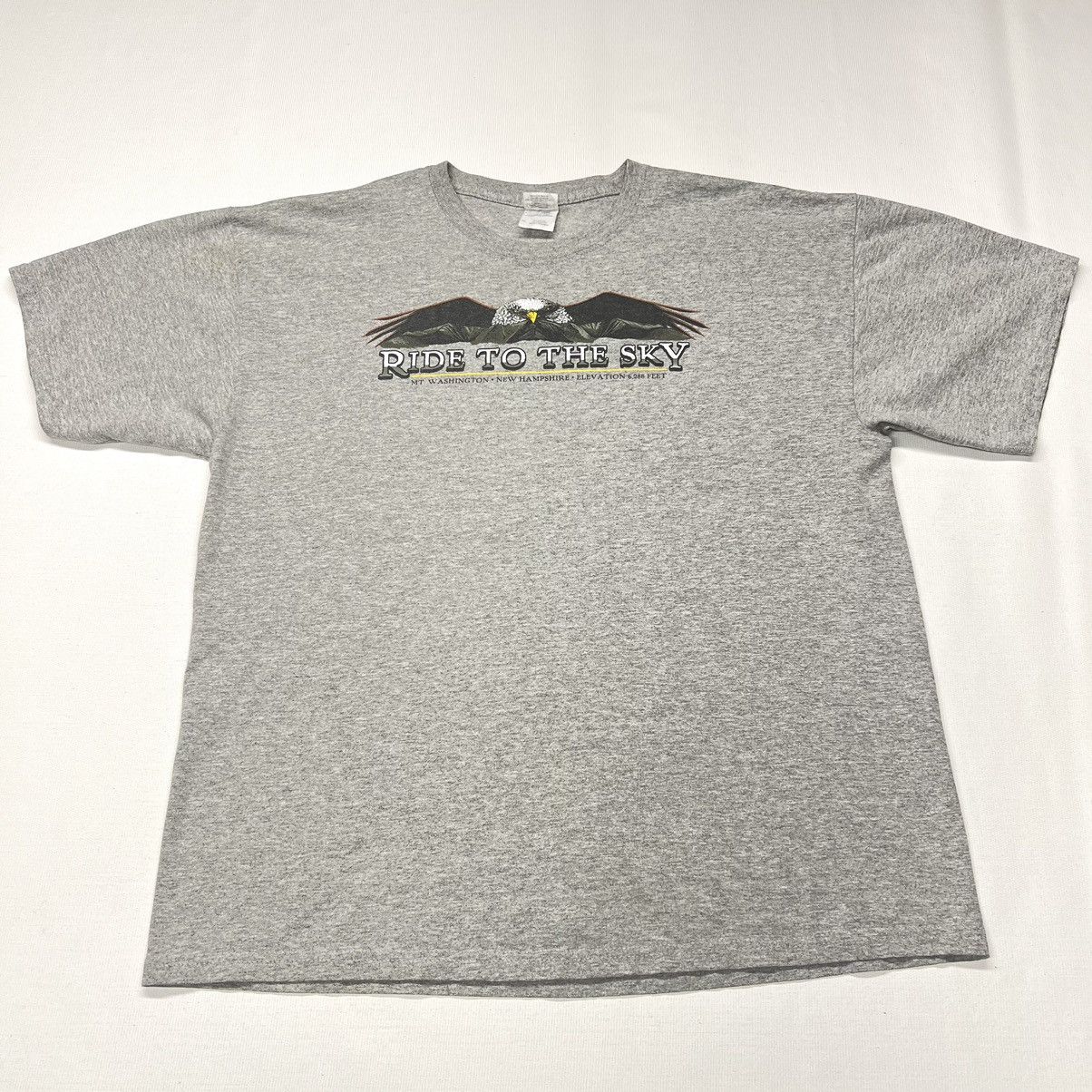 Harley Davidson × Vintage Harley Davidson Tee Shirt Grey Ride To The Sky Eagle Biker Size US XL / EU 56 / 4 - 1 Thumbnail