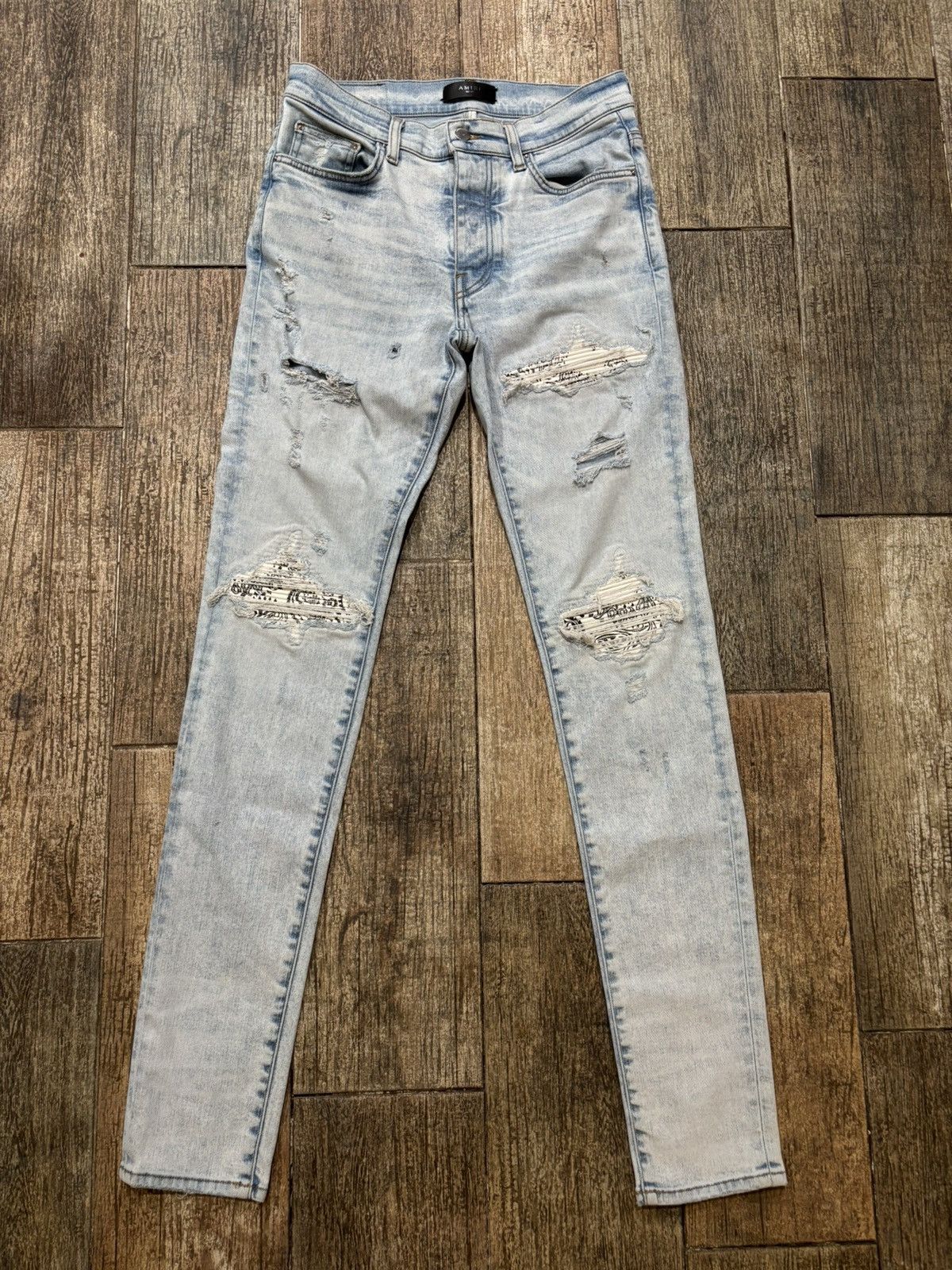 amiri mx1 28 ホワイト 着画あり AMIRI: White MX1 Jeans | SSENSE