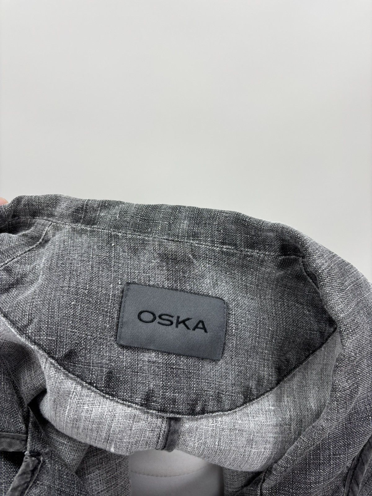 OSKA Womens linen jacket OSKA Size 1 Color Gray Size S / US 4 / IT 40 - 9 Thumbnail