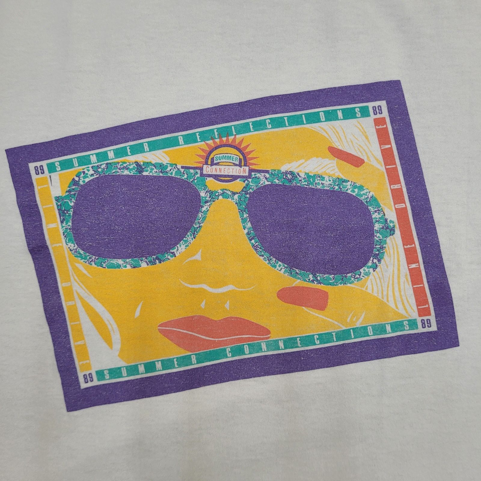 Vintage VTG 1989 Summer Reflections Pop Art T-Shirt Womens XL USA Size XL / US 12-14 / IT 48-50 - 3 Thumbnail