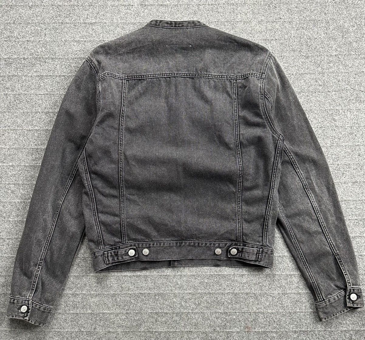 Maison Margiela Maison Margiela - MM6 Collarless Denim Jacket - Washed Black Size US M / EU 48-50 / 2 - 7 Thumbnail