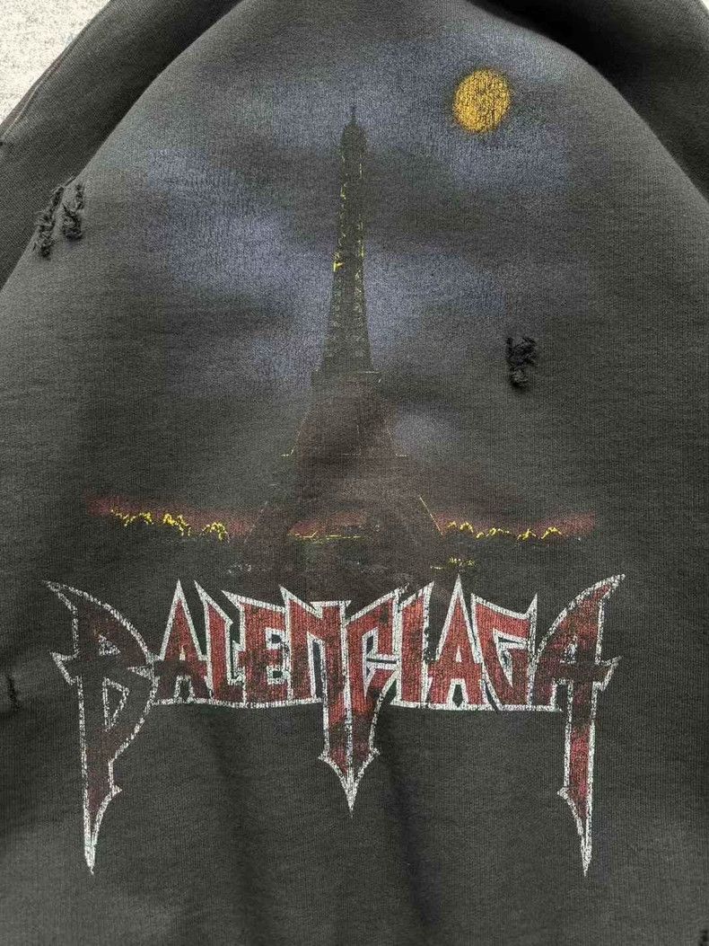 Balenciaga Balenciaga Heavy Industry Paris Tower Destroy Zip Jacket Size US M / EU 48-50 / 2 - 6 Thumbnail