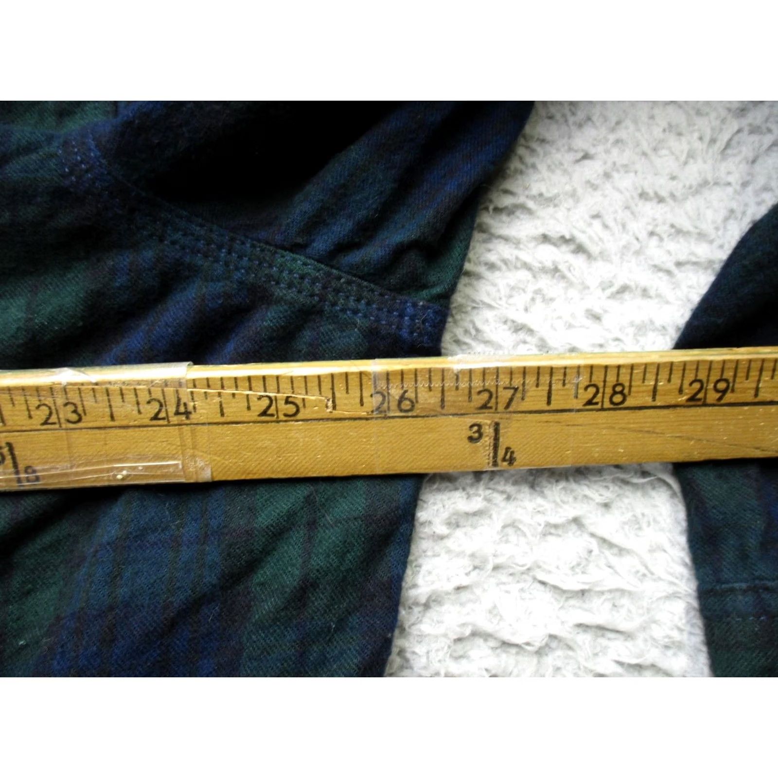 Vintage LL Bean Green Plaid Hooded Flannel Shirt Coat Jacket Mens XL Snap Size US XL / EU 56 / 4 - 7 Thumbnail