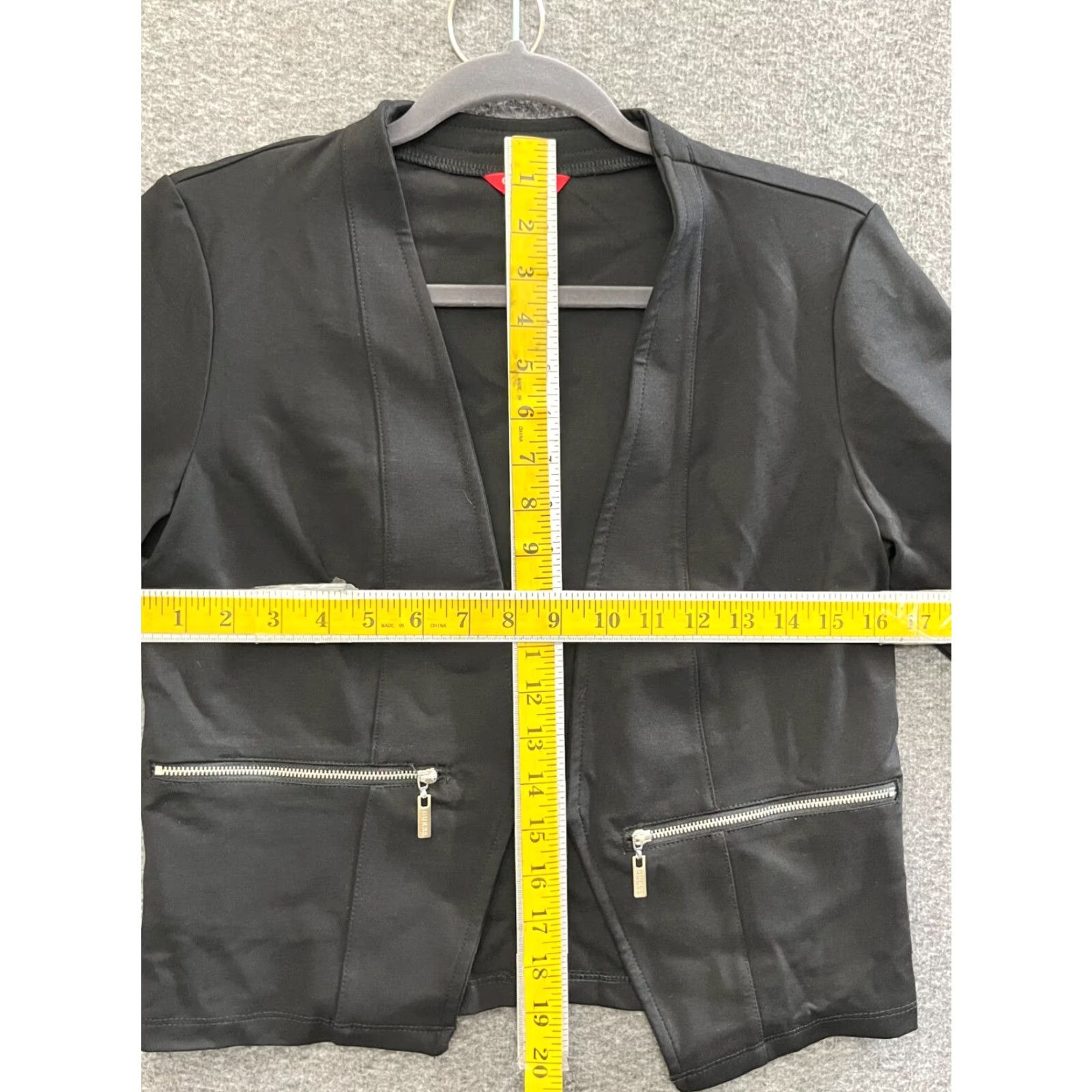 Guess GUESS Blazer Women's Black Open Front Cropped Length S Blazer Shirt Size S / US 4 / IT 40 - 4 Thumbnail