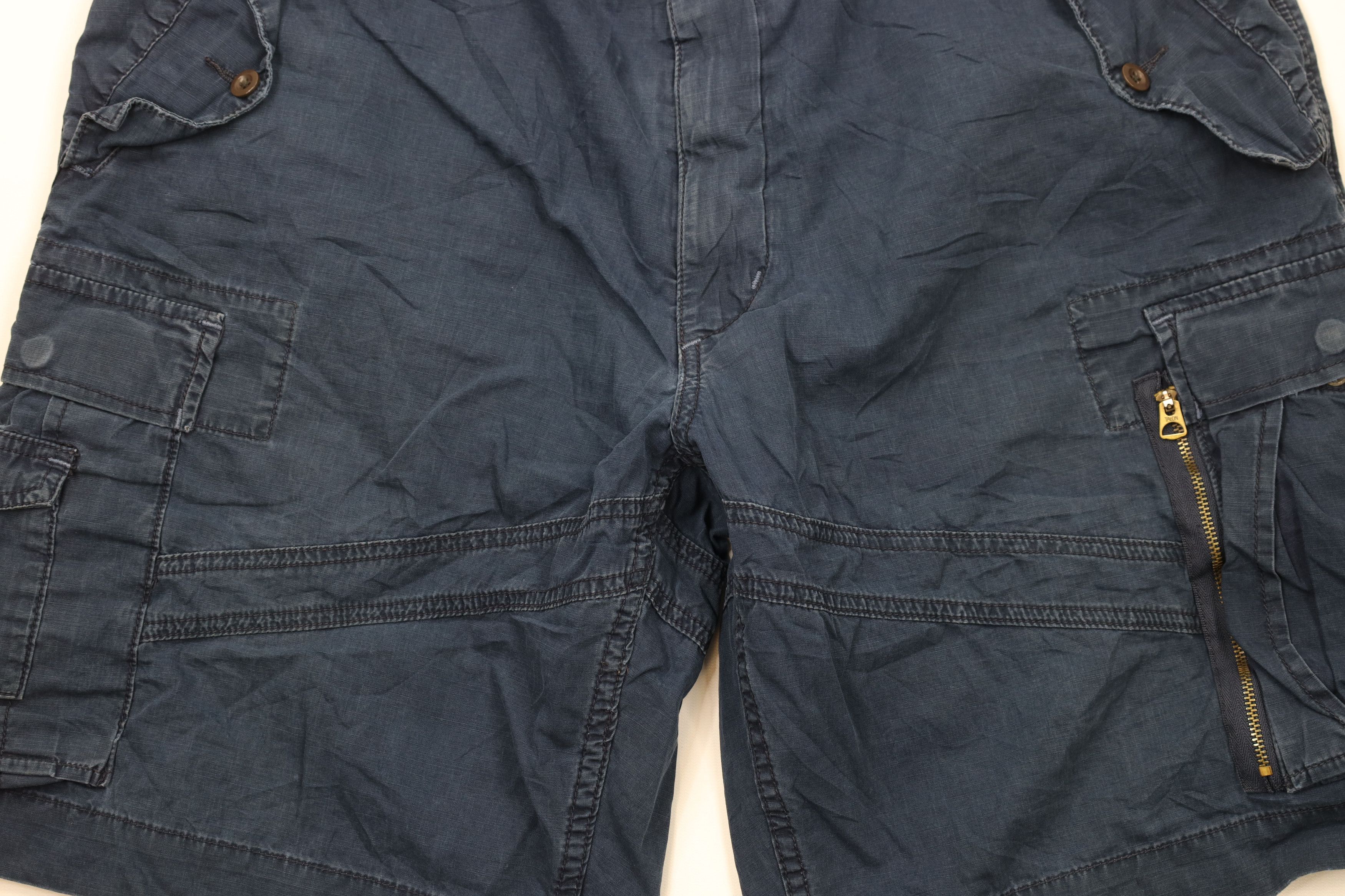 Ralph Lauren × Vintage Vintage 90s Ralph Lauren Surplus Cargo Shorts Navy Blue Size US 40 / EU 56 - 3 Thumbnail