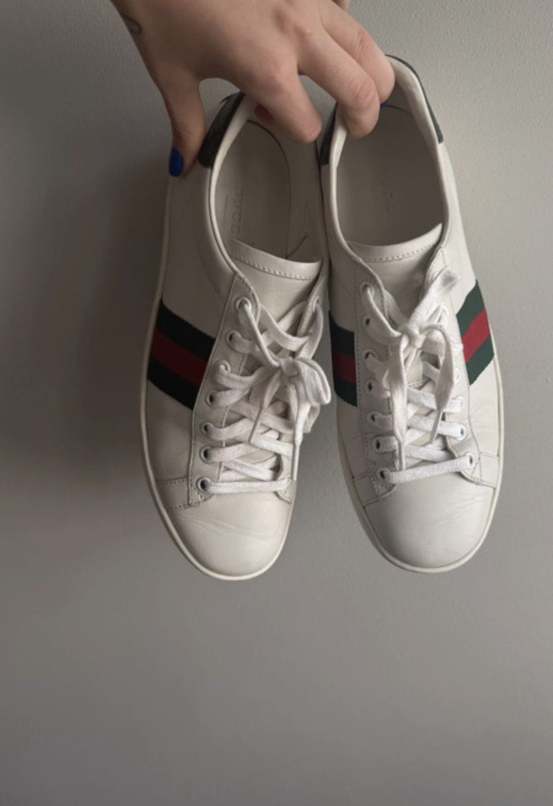 Gucci Gucci white ace sneakers Size US 7.5 / IT 37.5 - 5 Thumbnail