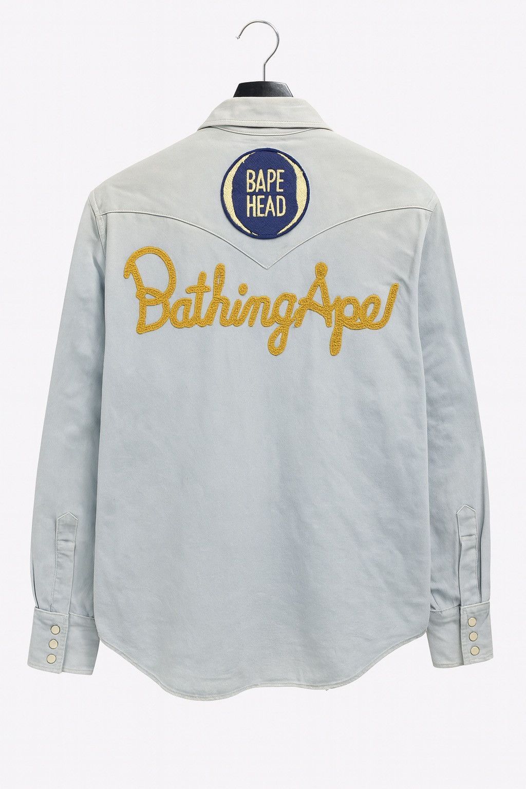 Vintage BAPE Bathing Ape Western Shirt Rare Embroidered Logo