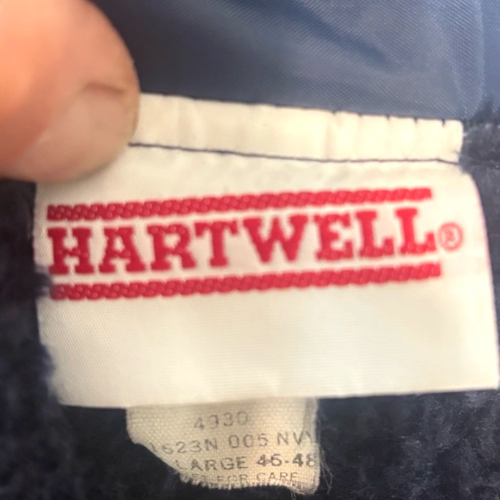 Vintage VINTAGE Hartwell Jacket Unisex Adults L Navy Blue 70s 80s Made in USA Windbreaker Coach's/Coaches Cardigan Style Competent? Size US L / EU 52-54 / 3 - 2 Thumbnail