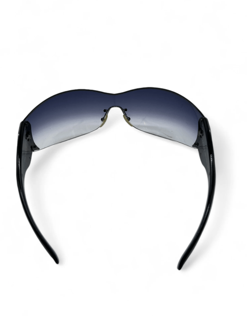 Prada PRADA Sunglasses Flame 2004 Star Fire Rectangle Wrap Shield Size ONE SIZE - 4 Thumbnail