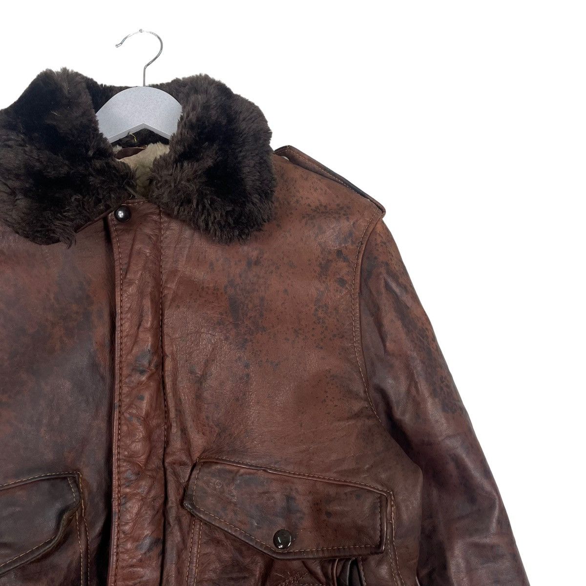 Schott × Vintage 💥SCHOTT A2 FLYER LEATHER VINTAGE JACKET Size US M / EU 48-50 / 2 - 5 Thumbnail