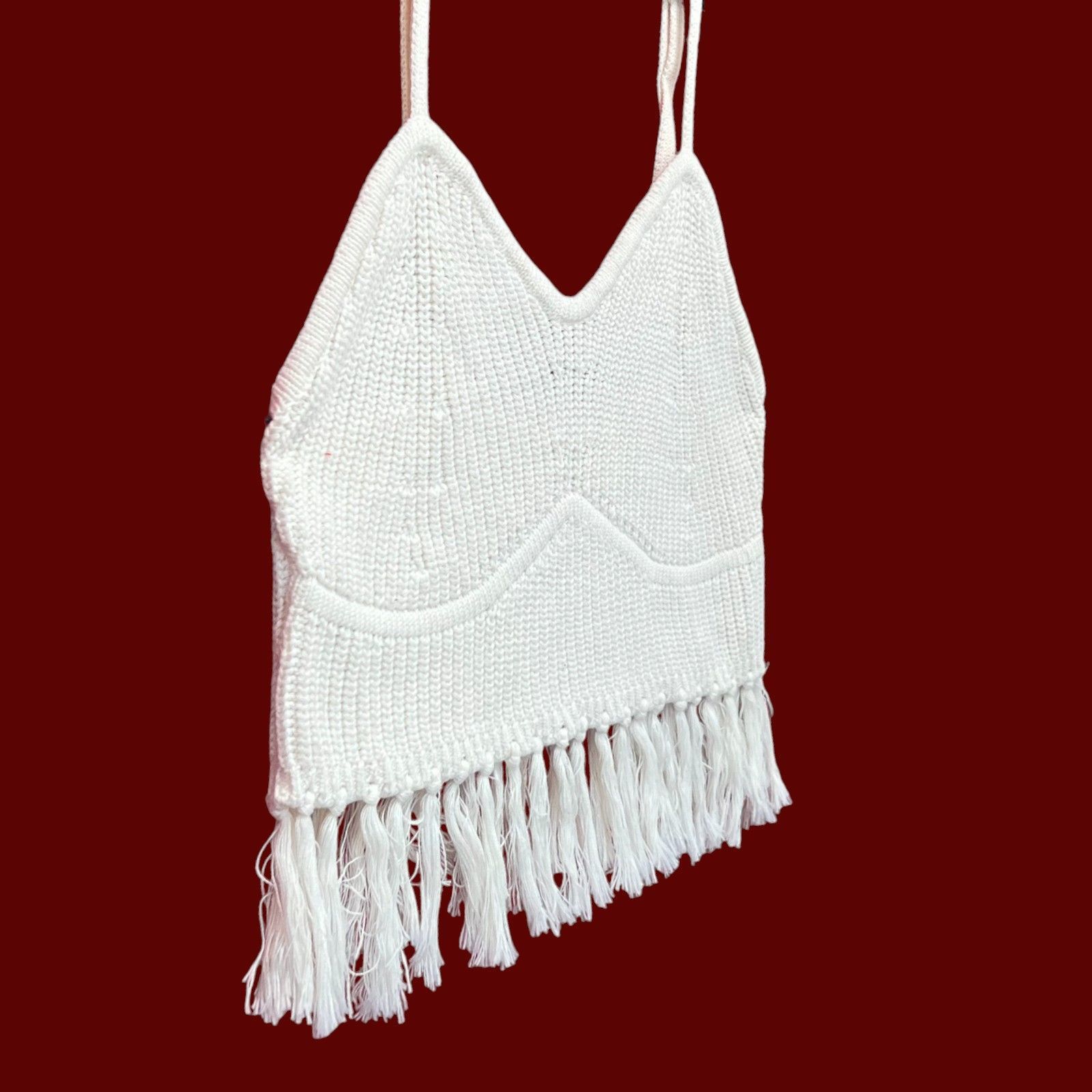 Other Wild Fable - Women's Knitted Tank Top Camisole - Off-White - Size XL / US 12-14 / IT 48-50 - 12 Thumbnail