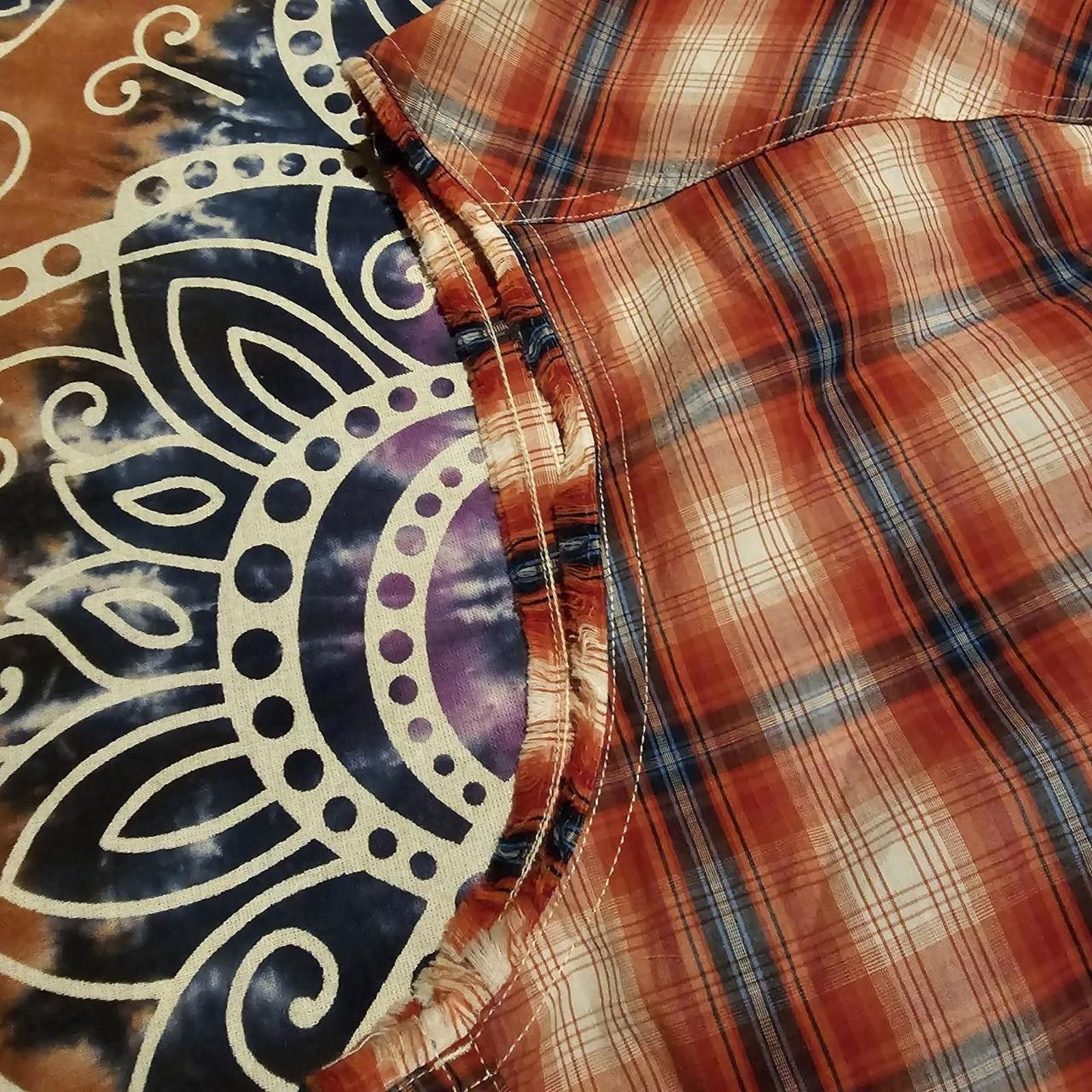 Designer Men's Red and Blue Plaid Sleeveless Button Down Shirt Size US M / EU 48-50 / 2 - 6 Thumbnail