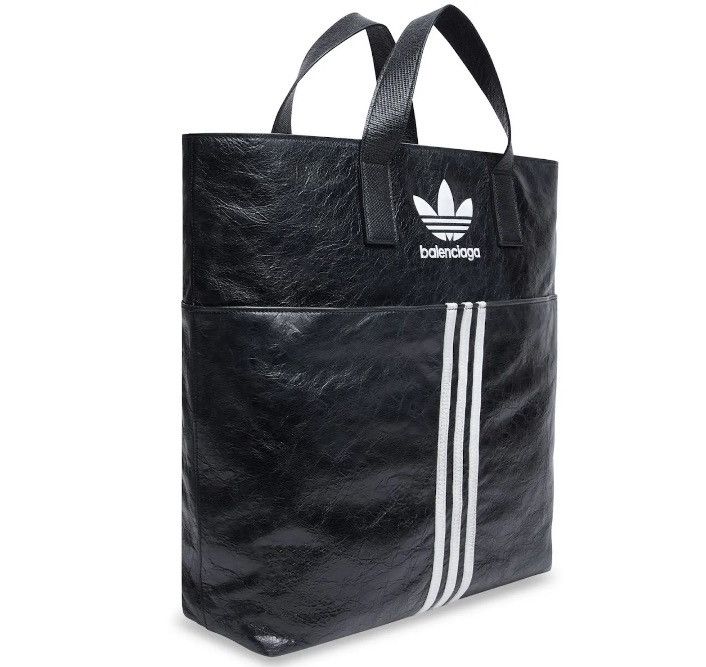 Adidas × Balenciaga 💥LIMITED💥 X Adidas Stripes Leather North South Tote Bag Size ONE SIZE - 3 Thumbnail