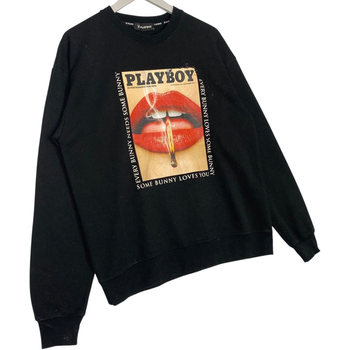 Vintage Vintage Playboy Big Logo Crewneck Sweatshirt Black Size M Size US M / EU 48-50 / 2 - 3 Thumbnail