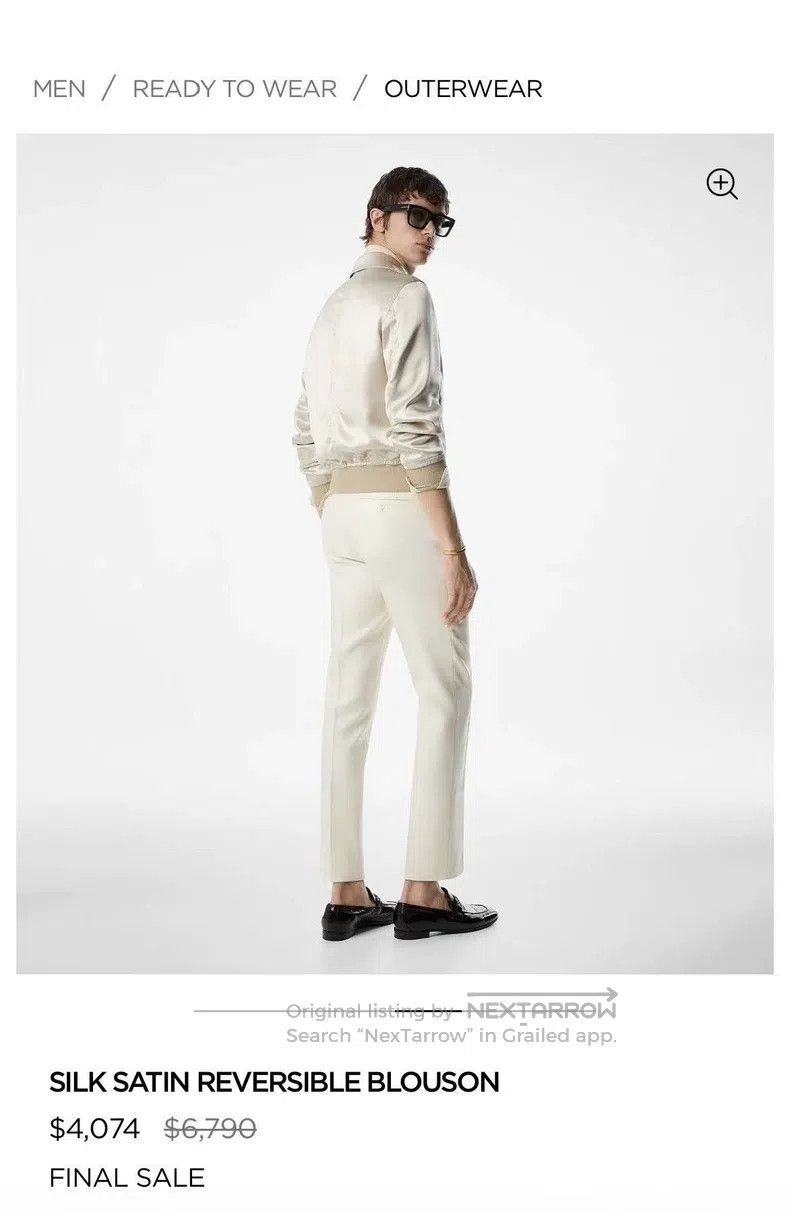 Tom Ford Tom Ford Classic Men's Short Jacket, 100% Mulberry Silk Fa Size US M / EU 48-50 / 2 - 3 Thumbnail