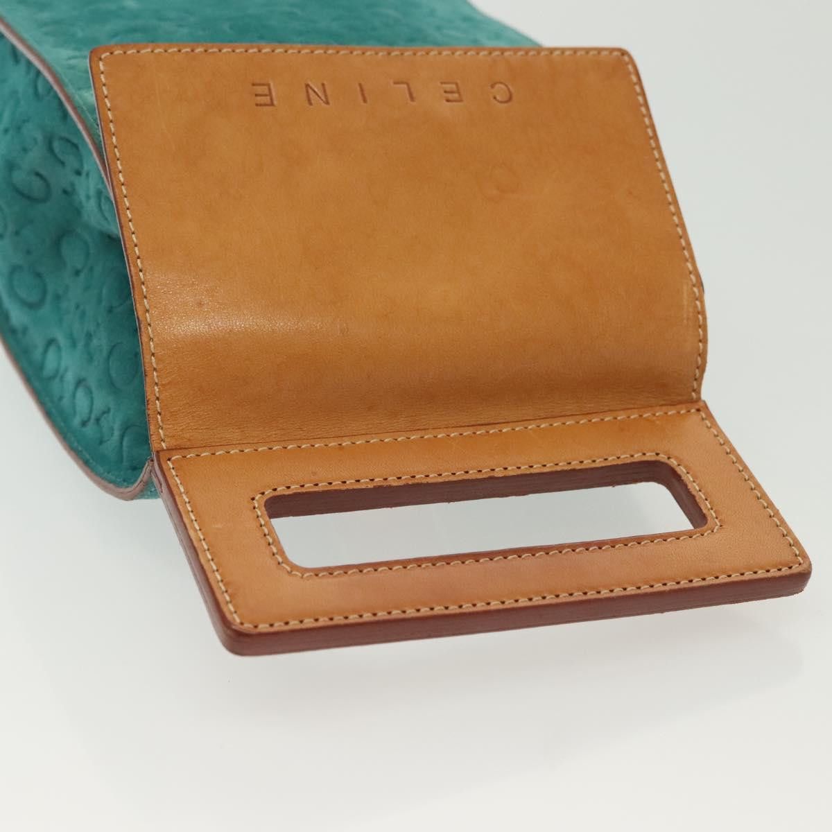 Celine CELINE C Macadam Canvas Shoulder Bag Suede Turquoise Blue Size ONE SIZE - 6 Thumbnail