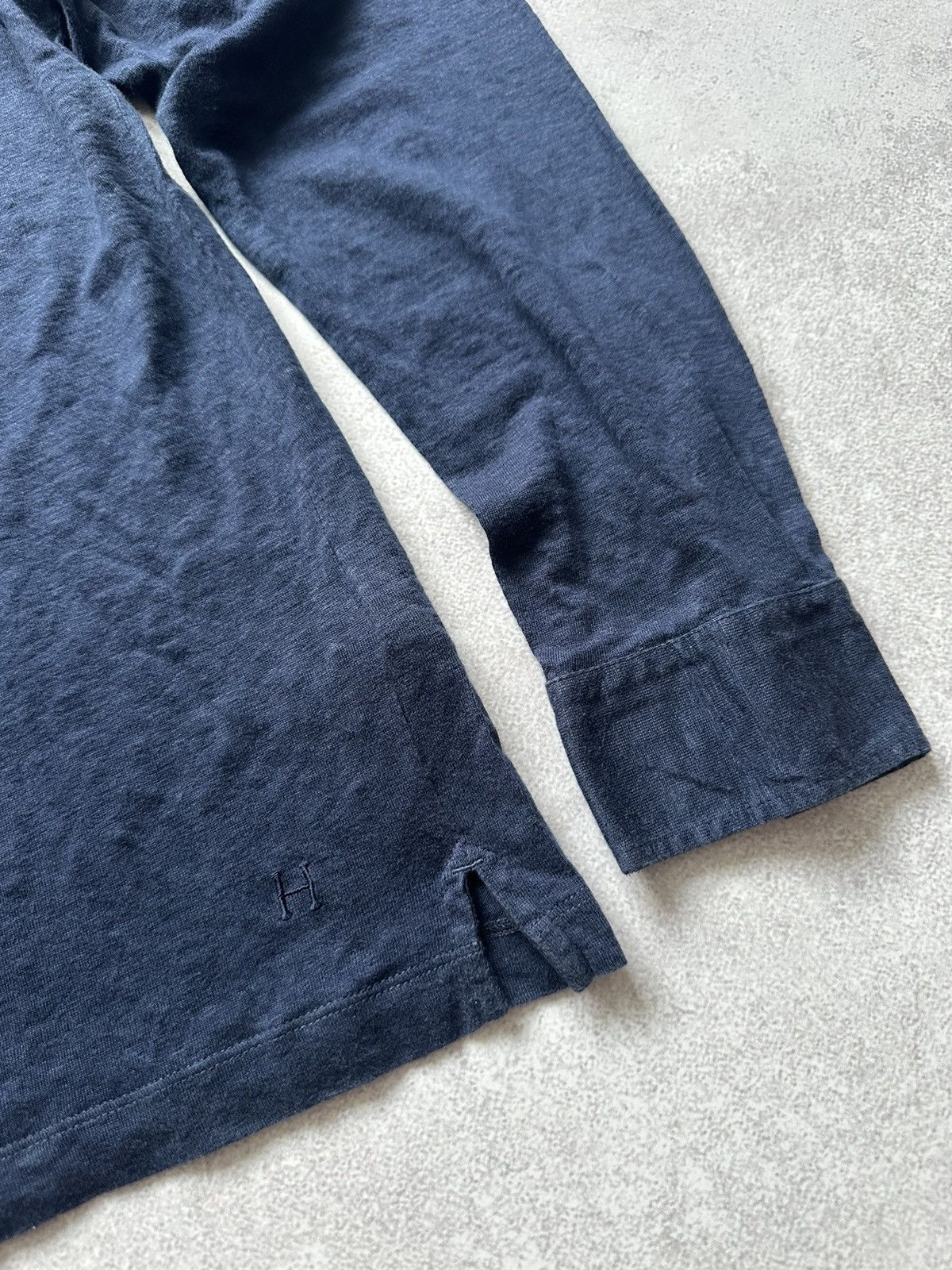 Designer × Hackett Hackett long sleeve t-shirt linen dark blue size L Size US L / EU 52-54 / 3 - 3 Thumbnail