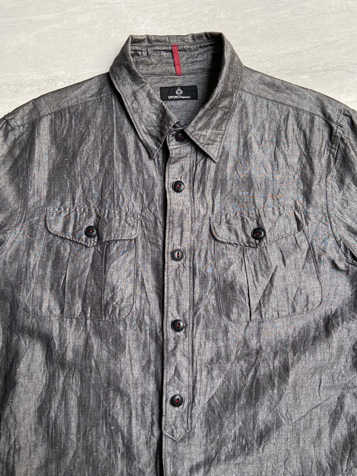 Designer × Japanese Brand 291295 Homme Grey Shirt Size US S / EU 44-46 / 1 - 3 Thumbnail