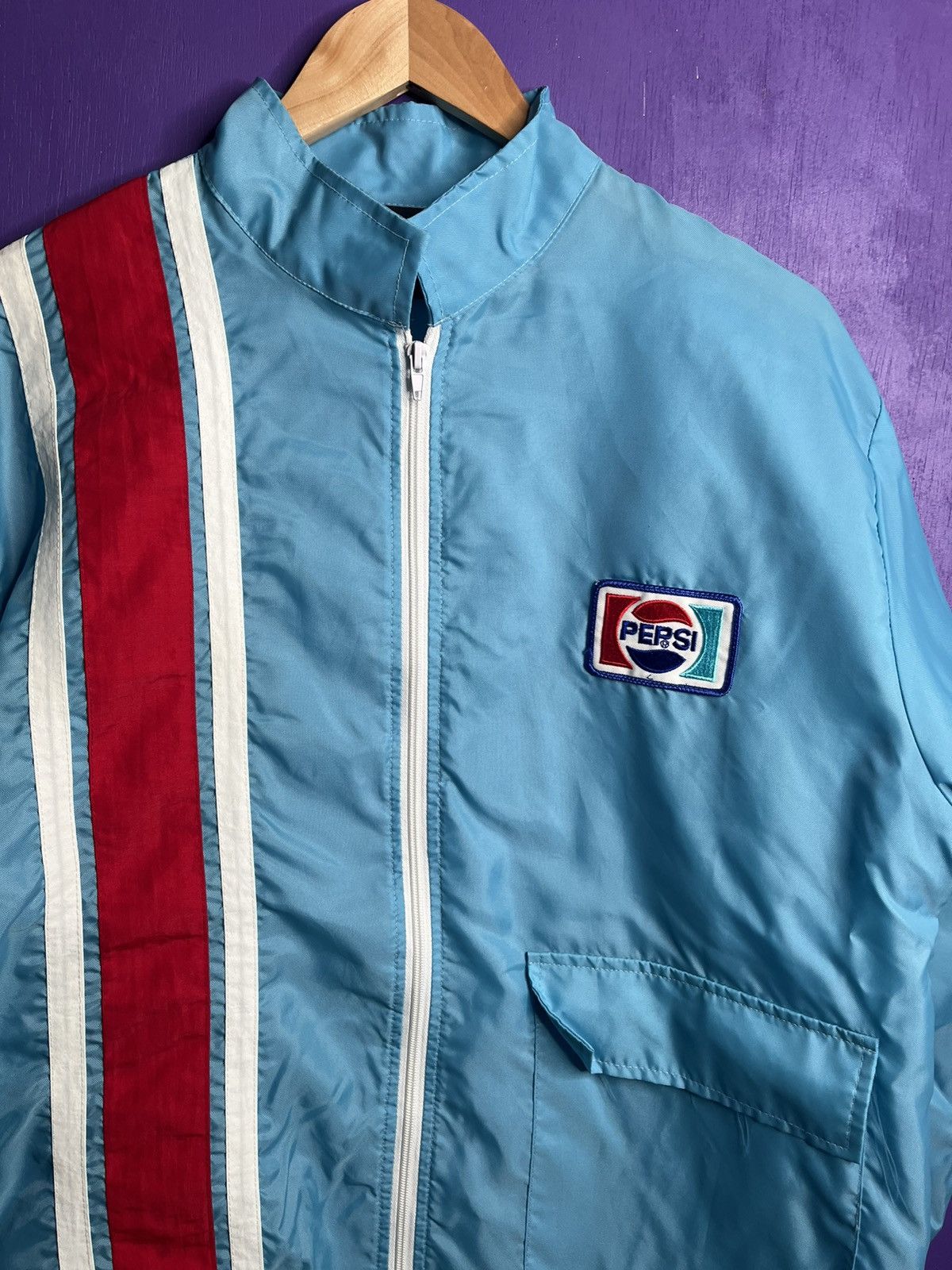 Vintage Vintage 70s Pepsi racing stripe patch logo jacket Size US L / EU 52-54 / 3 - 3 Thumbnail