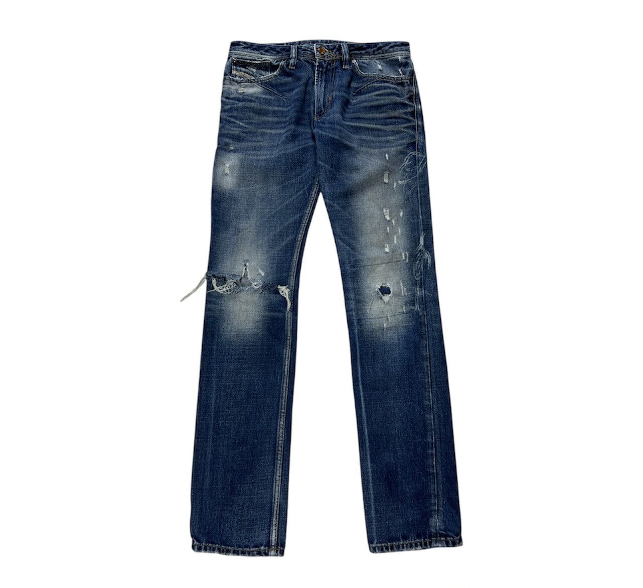 Diesel Vintage Diesel shioner distressed denim jeans slim skinny Size US 30 / EU 46 - 1 Thumbnail