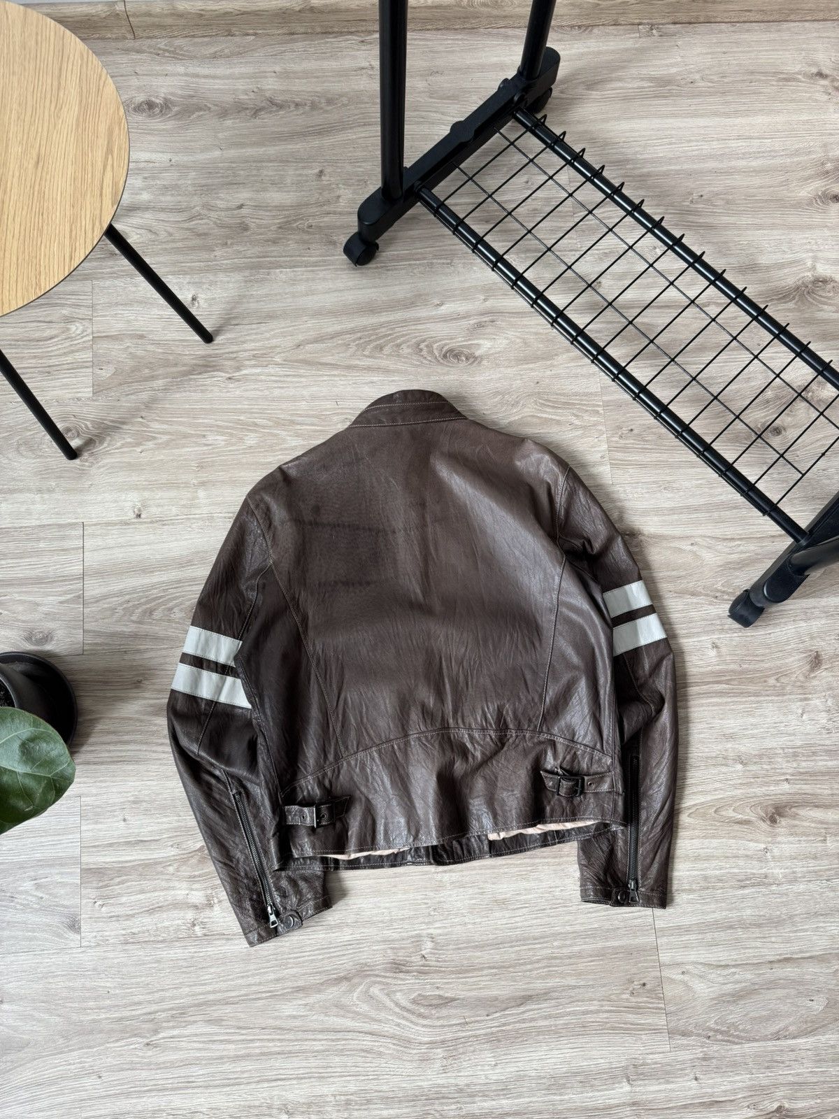 Vintage Y2K Japanese Style Moto Racing Leather Jacket