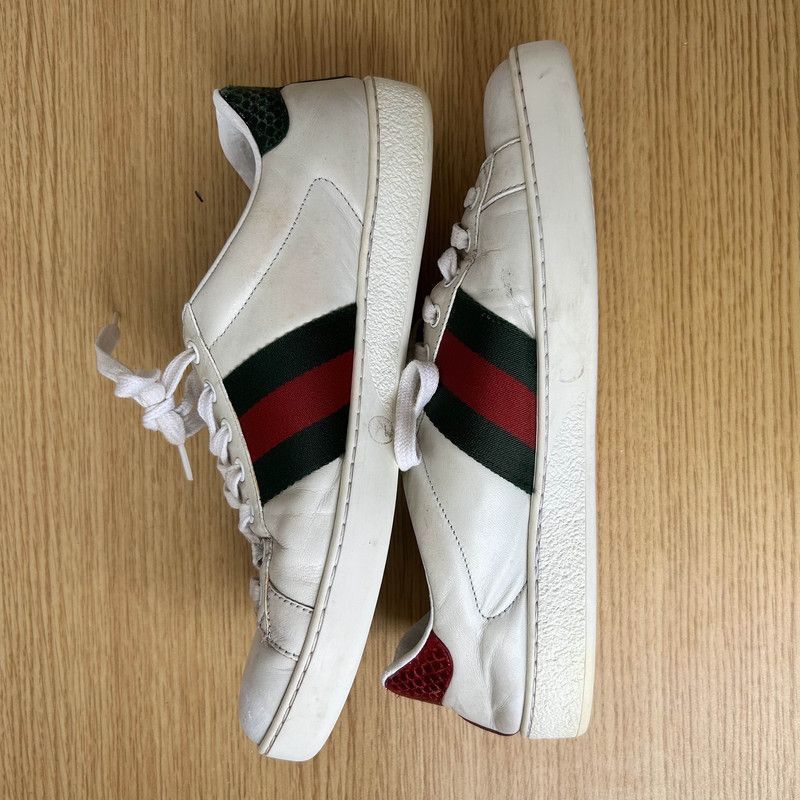 Gucci Gucci ACE Leather Low-Top Sneakers in White -2508 Size US 8 / EU 41 - 7 Thumbnail