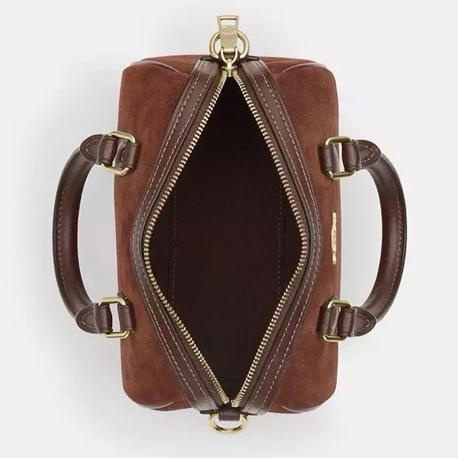 Coach NWT Coach Mini Rowan Crossbody Bag CCF29 suede Vintage Brown Size ONE SIZE - 13 Thumbnail