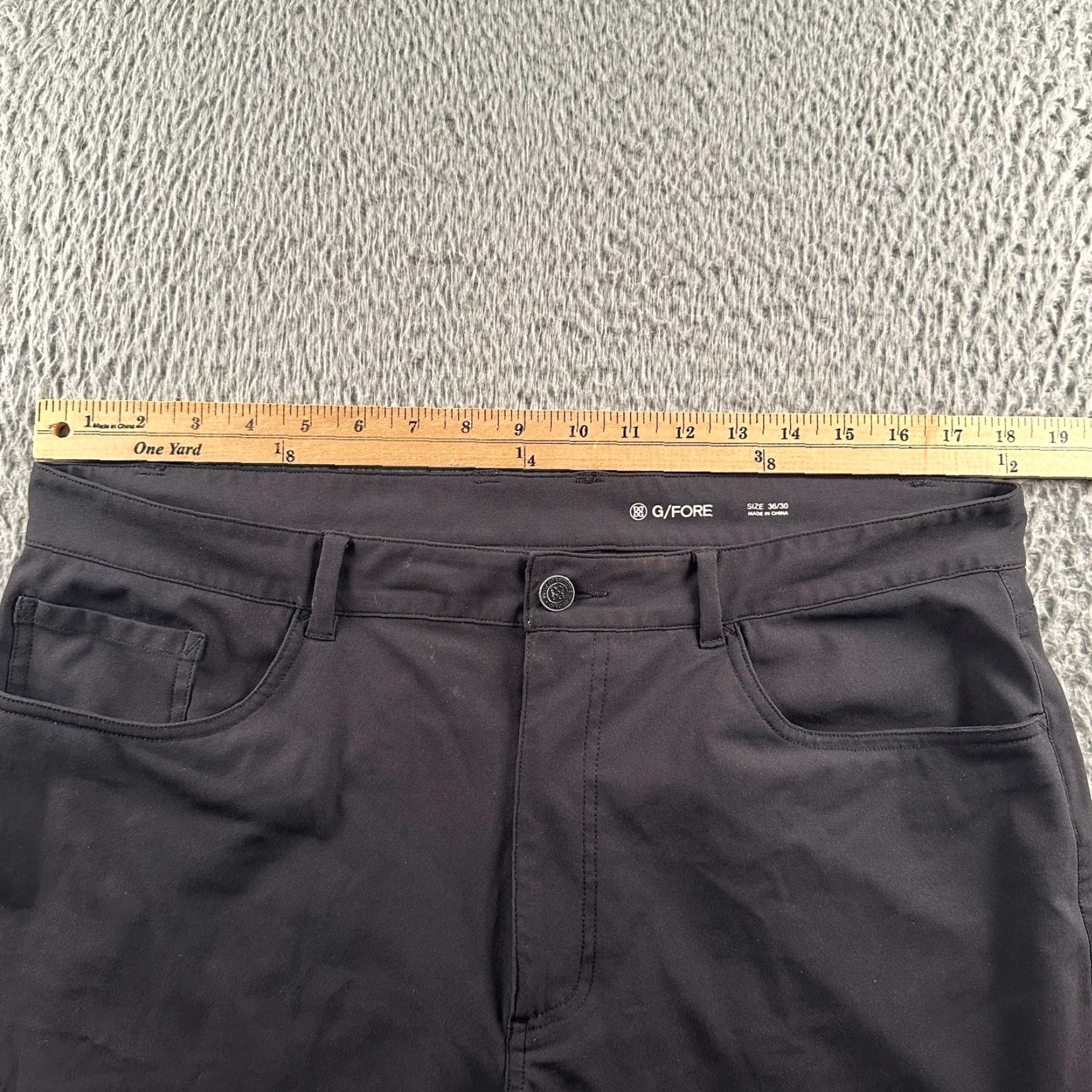 G/FORE G/FORE Pants Mens 36x30 Black Performance Stretch Golf Straight Leg Casual Men Regular Solid Front Flat Front Logo Accents Vintage No Size US 36 / EU 52 - 5 Thumbnail